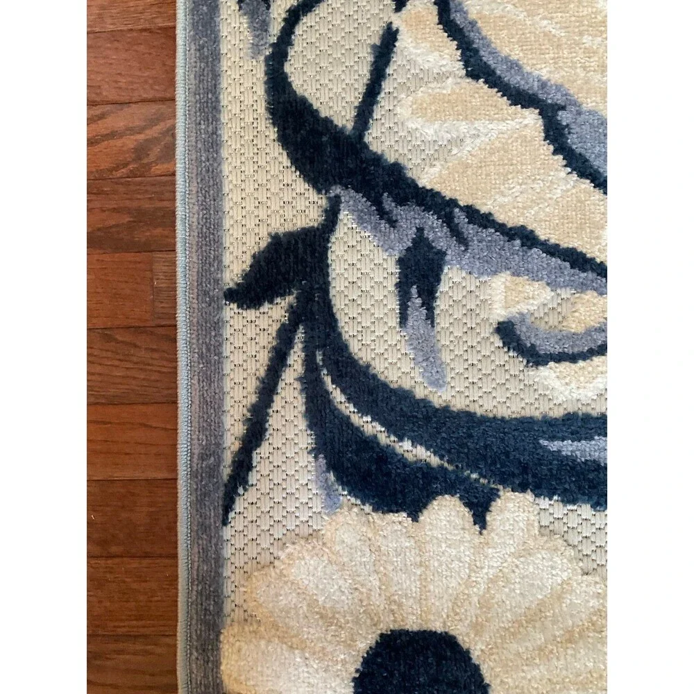 Nourison Home “Aloha” Navy Blue & Beige runner (Size 2 ft 3 in x 8 ft)